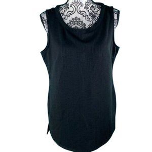White House Black Market Ribbon Detail Sleeveless Cocktail Blouse Top L